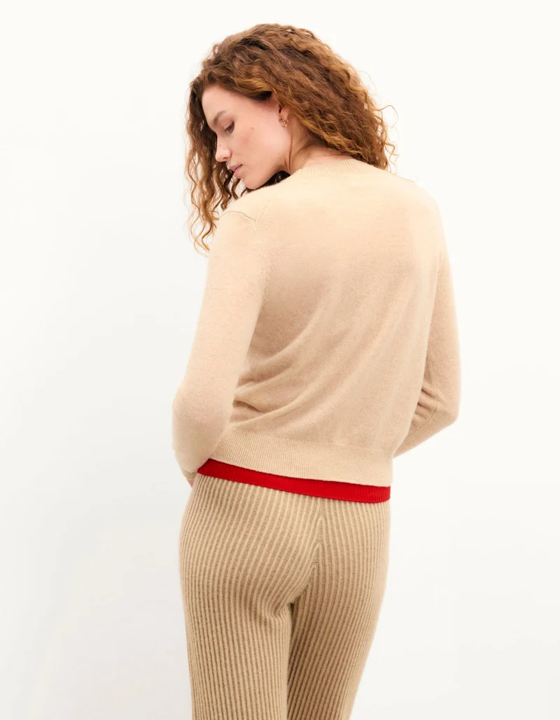 Kaschmir-Pullover mit Rundhalsausschnitt