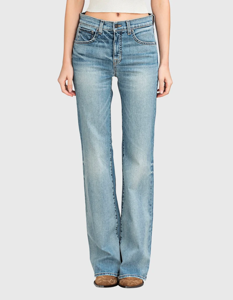 Washed-Out Flare-Leg Jeans Celia