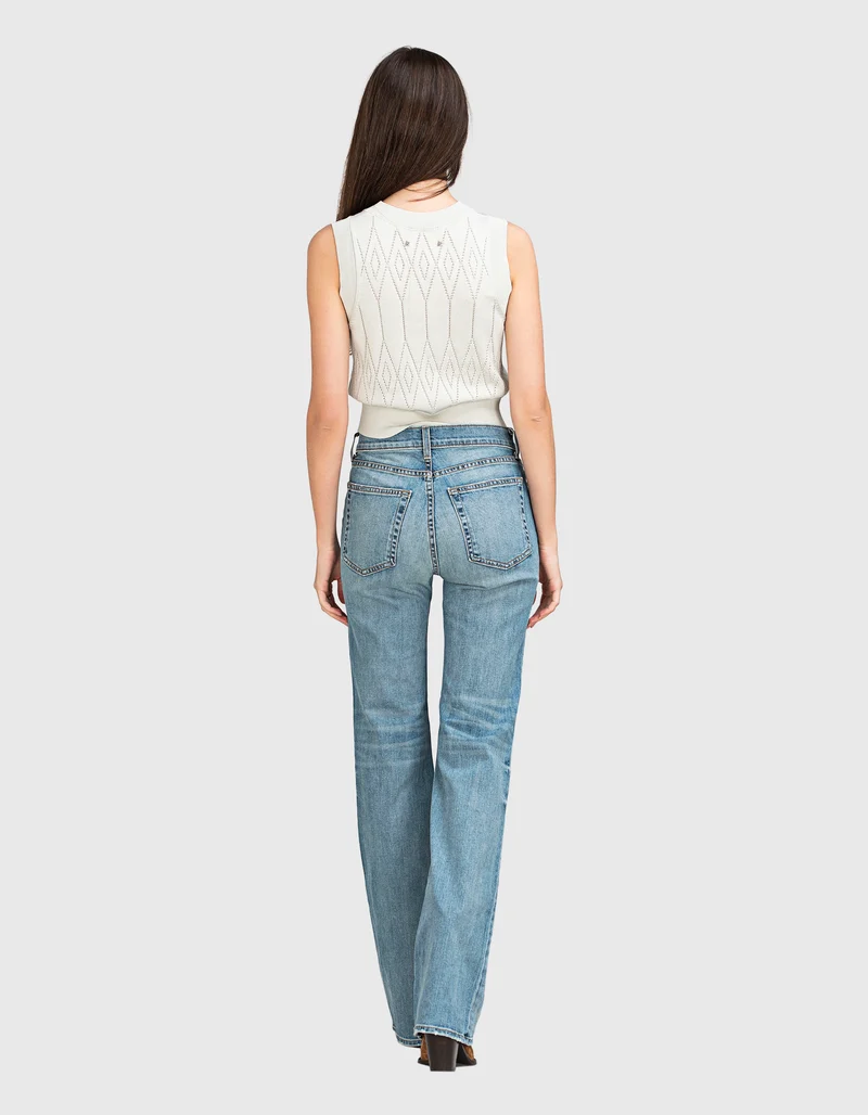 Washed-Out Flare-Leg Jeans Celia