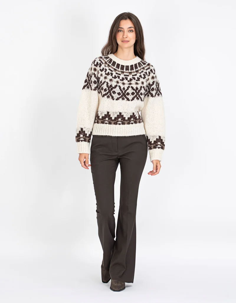 Kick-Flare Chino-Hose