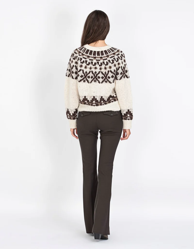 Kick-Flare Chino-Hose
