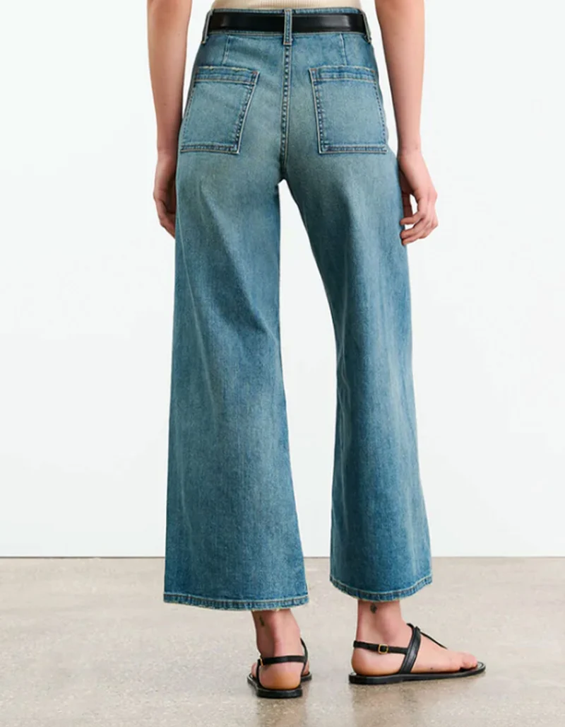 Washed-Out Wide-Leg Jeans Megan