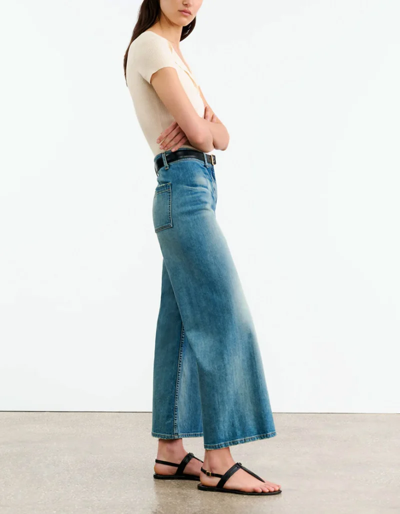 Washed-Out Wide-Leg Jeans Megan