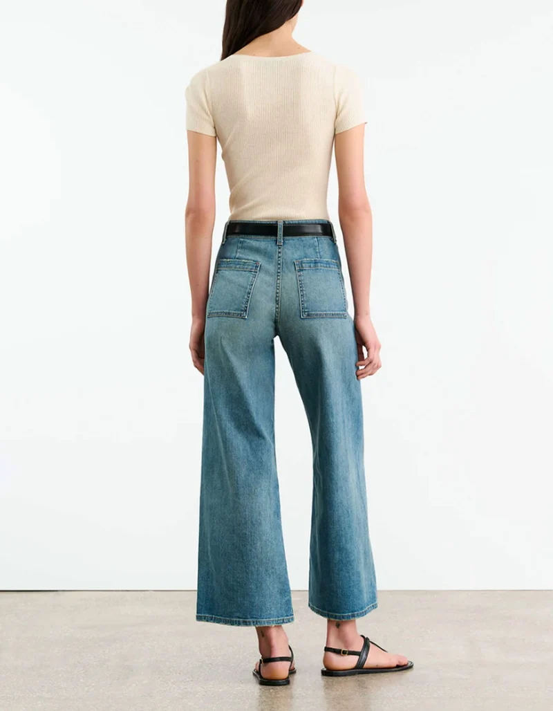 Washed-Out Wide-Leg Jeans Megan