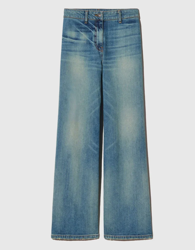 Washed-Out Wide-Leg Jeans Megan