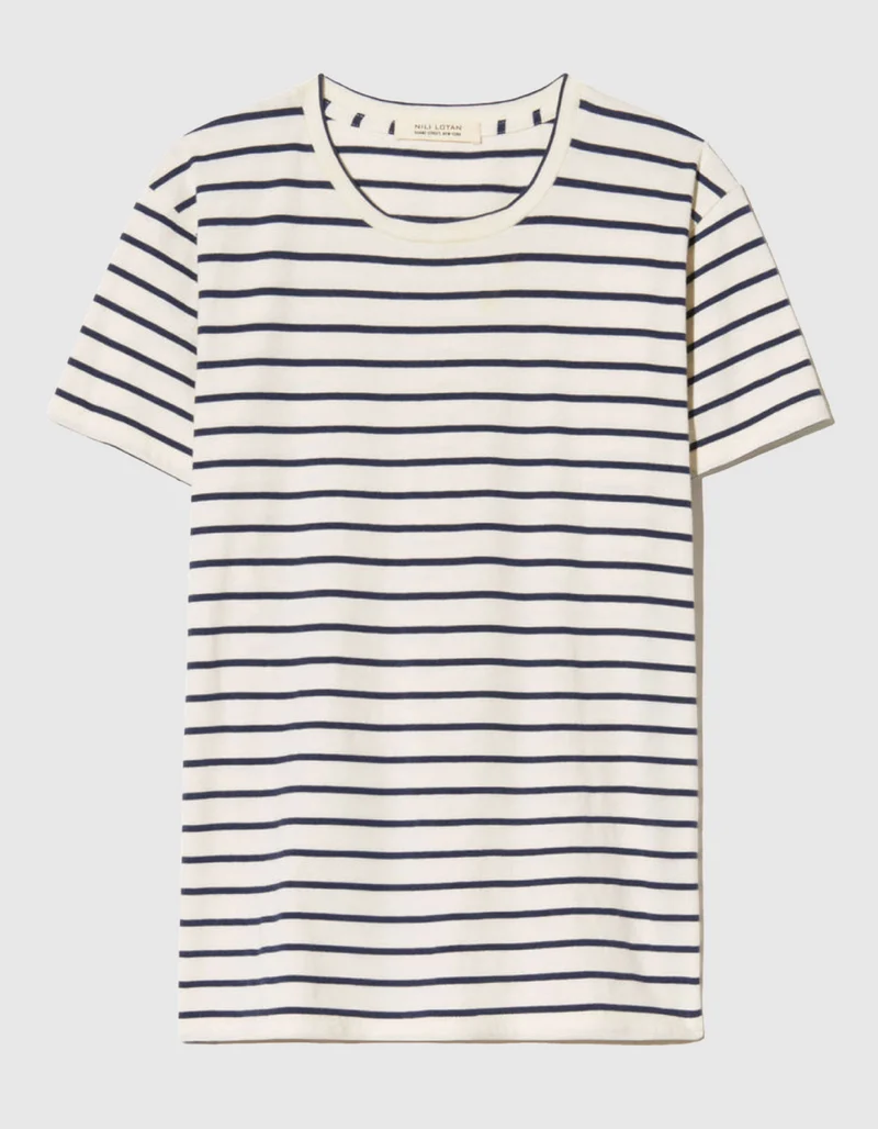 Gestreiftes Baumwoll T-Shirt Lana