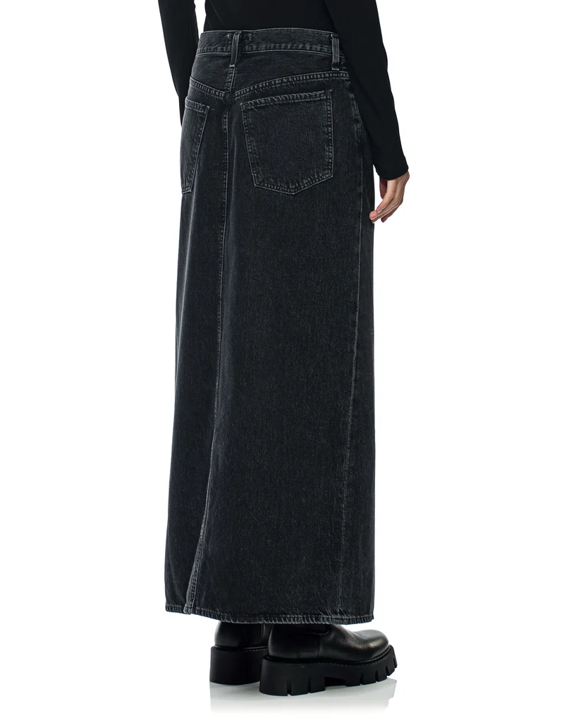 Geschlitzter Jeansrock Leif Spider
