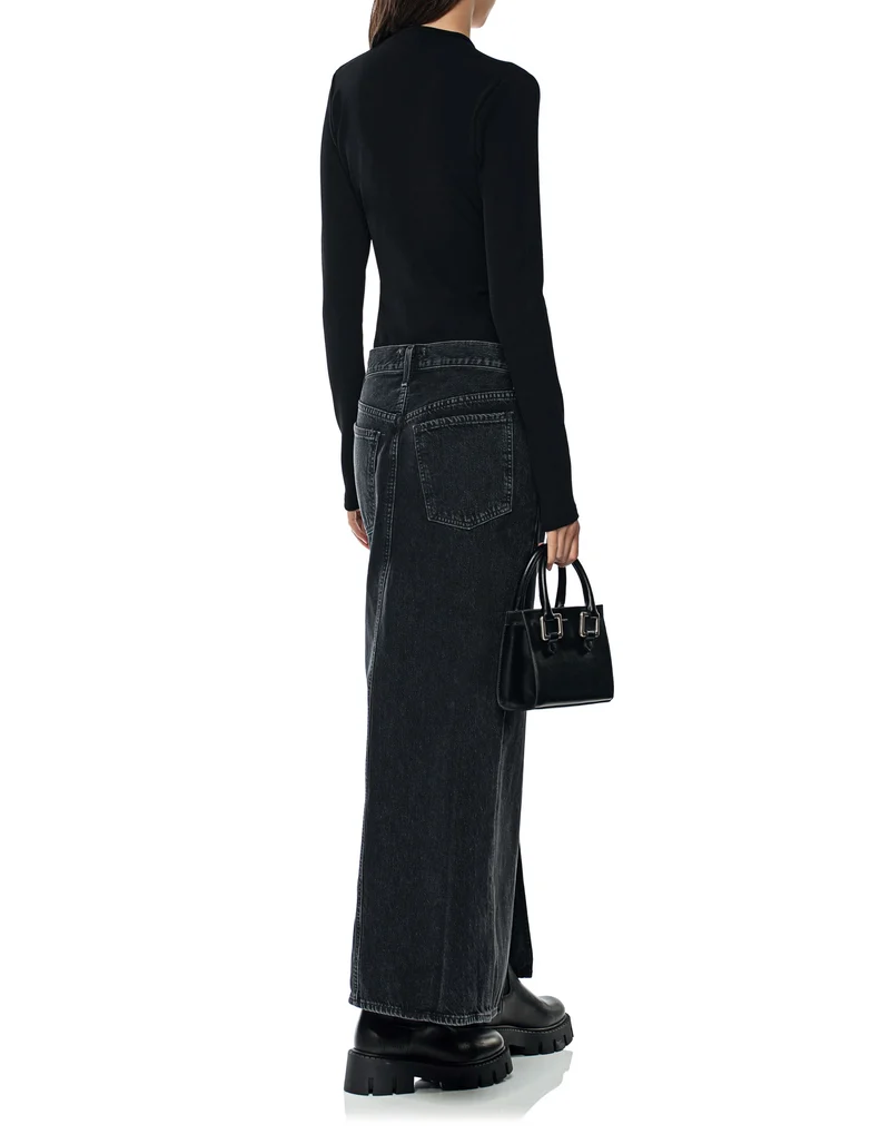 Geschlitzter Jeansrock Leif Spider