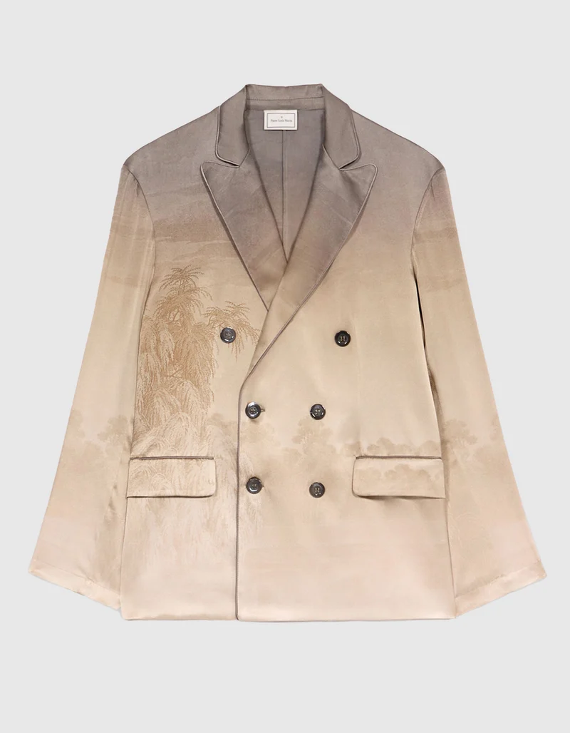 Doppelreihiger Seiden-Blazer