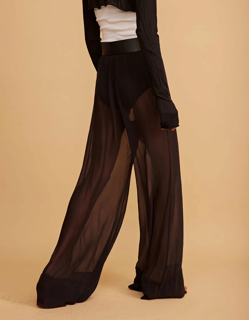 Semi-Transparente Seiden-Hose