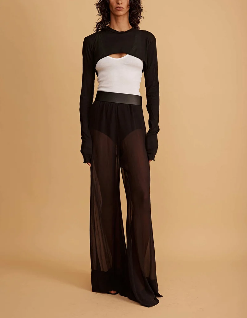 Semi-Transparente Seiden-Hose