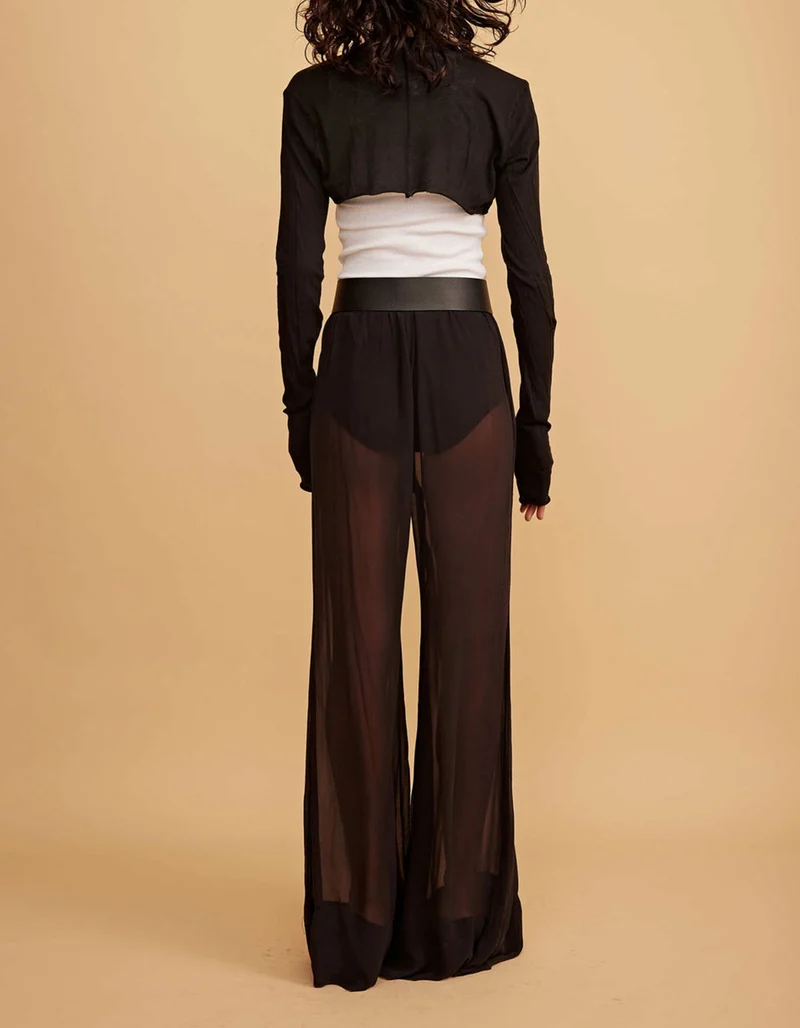 Semi-Transparente Seiden-Hose