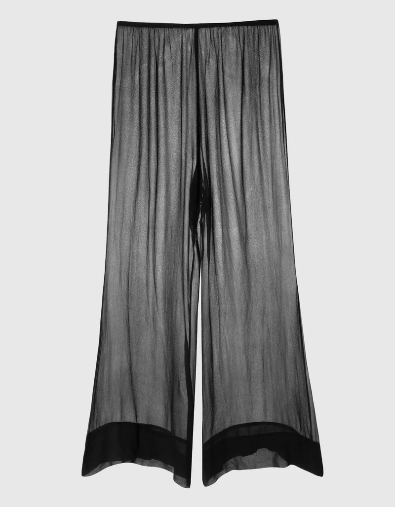 Semi-Transparente Seiden-Hose