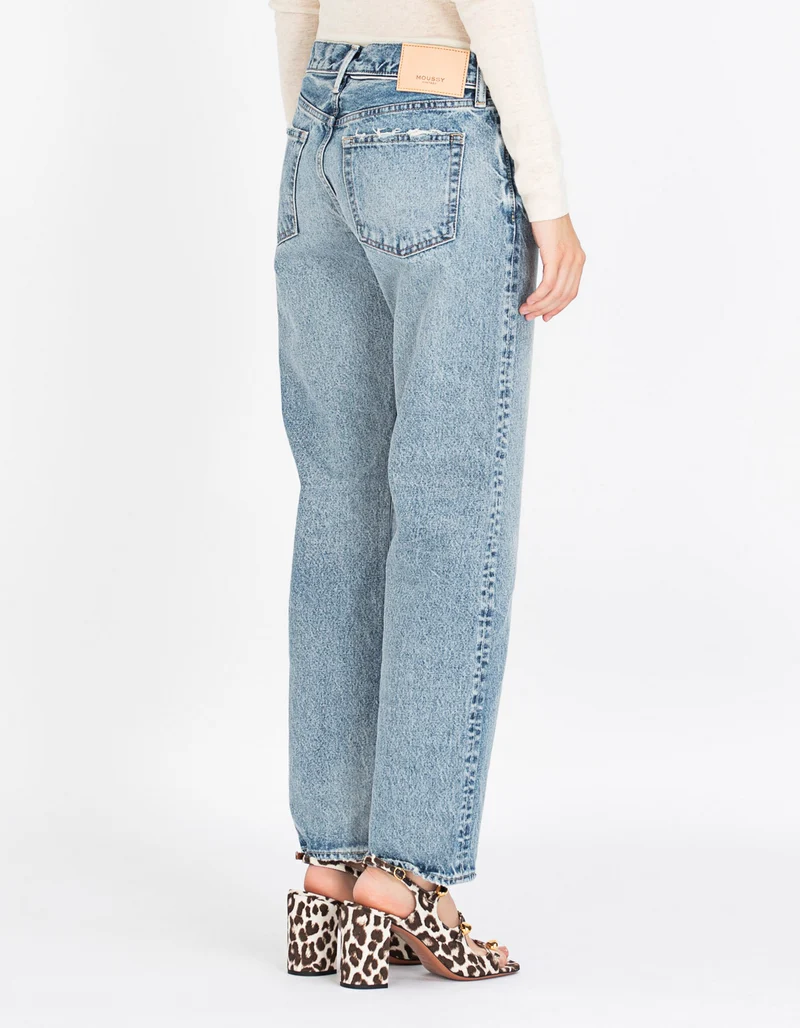 Washed-Out Straight Jeans