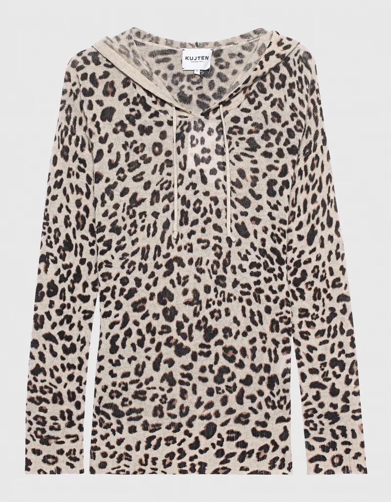 Gemusterter Kaschmir-Hoodie