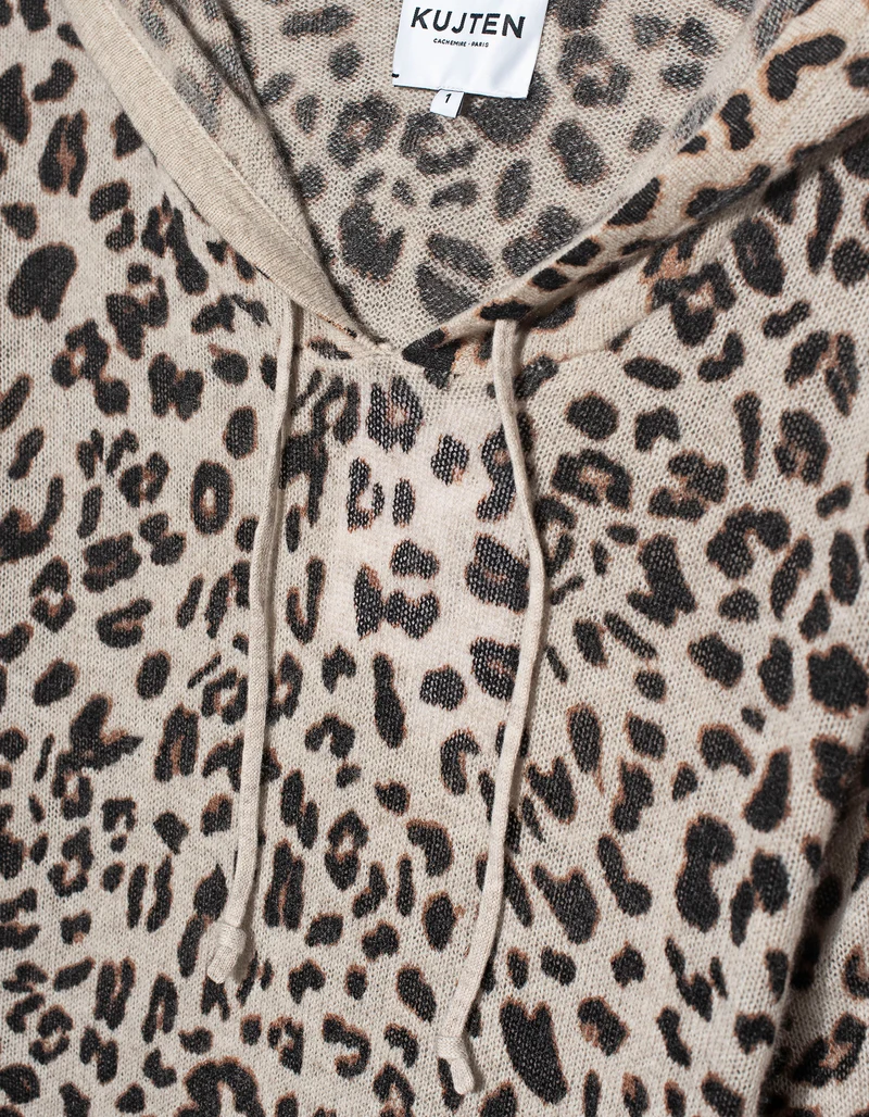 Gemusterter Kaschmir-Hoodie