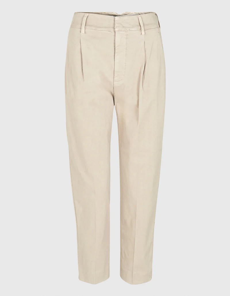 Baumwoll-Mix Bundfaltenhose