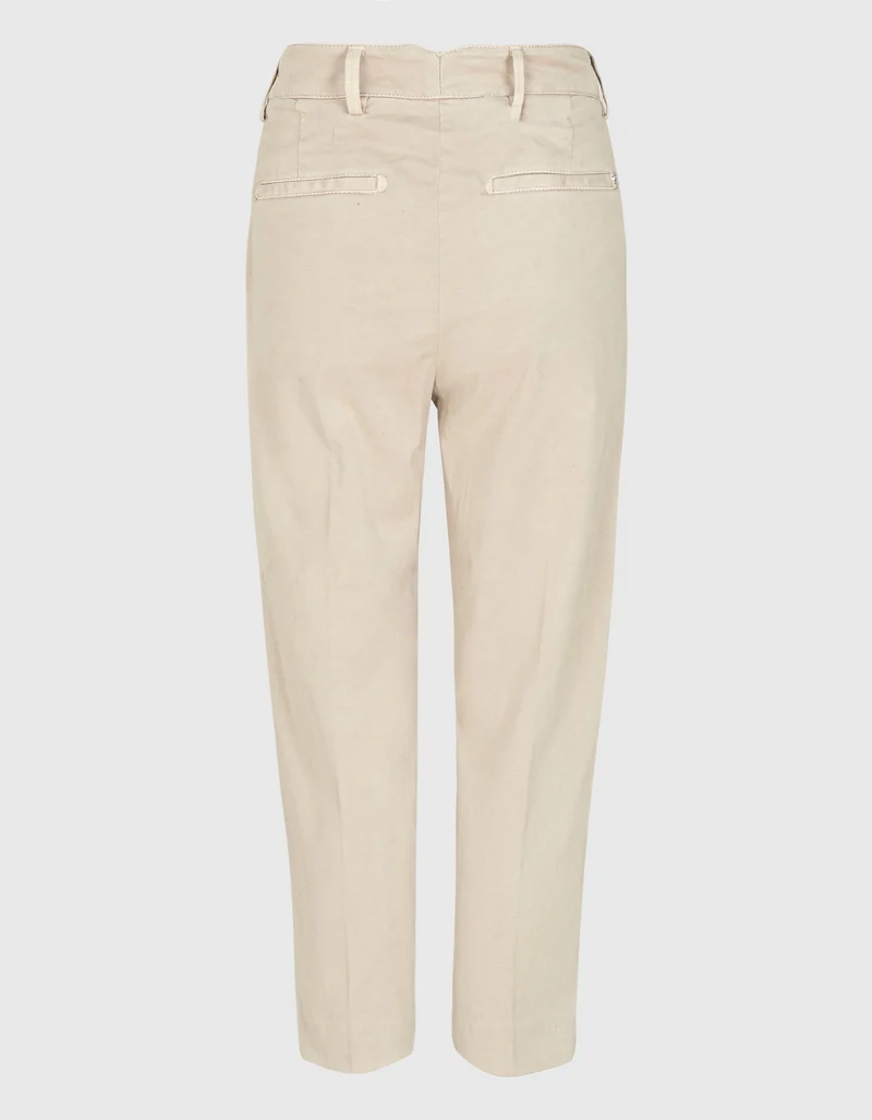 Baumwoll-Mix Bundfaltenhose