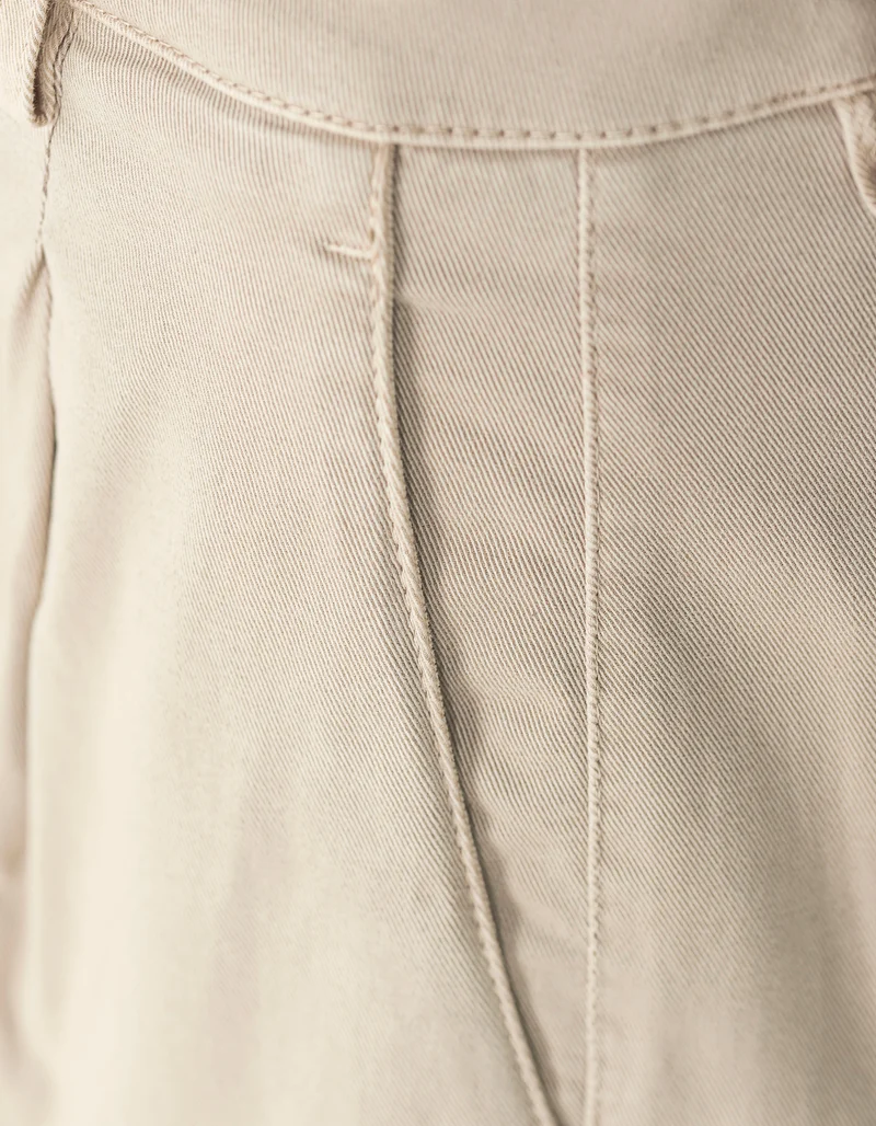 Baumwoll-Mix Bundfaltenhose