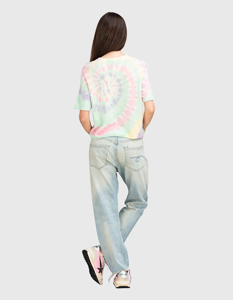 Cropped Kaschmir-T-Shirt