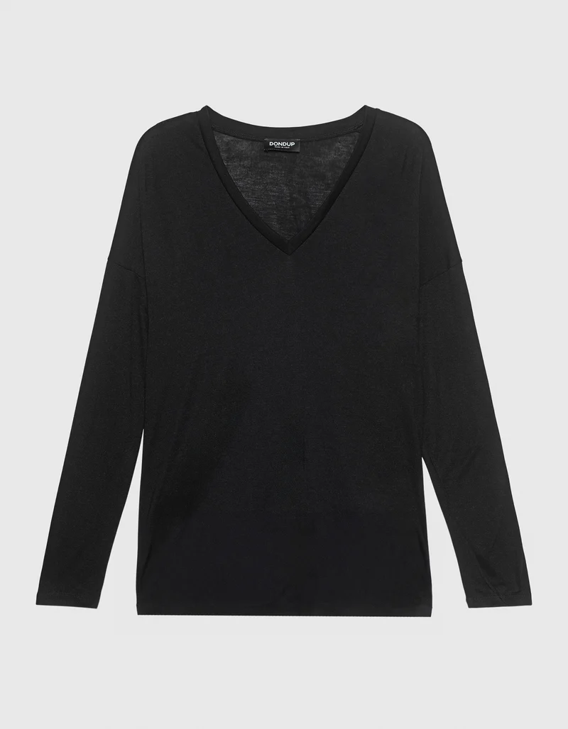 Oversize Longsleeve mit Seidenanteil
