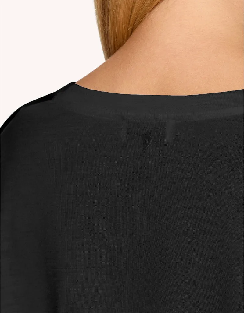 Oversize Longsleeve mit Seidenanteil