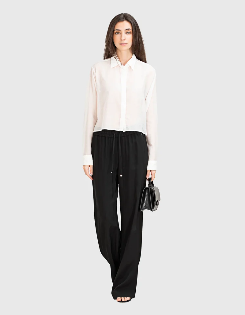 Wide-Leg Hose mit elastischem Bund
