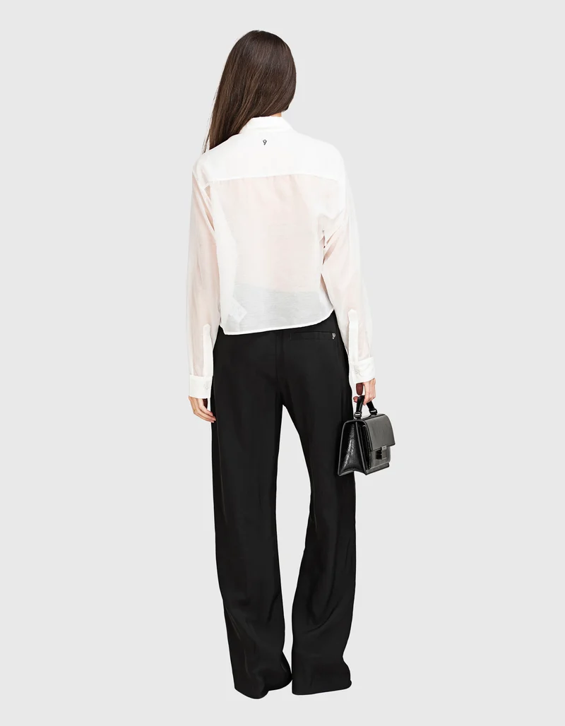 Wide-Leg Hose mit elastischem Bund