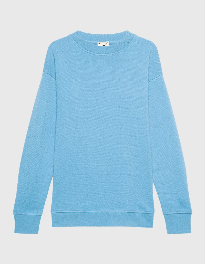Kaschmir-Sweatshirt mit Rundhalsausschnitt