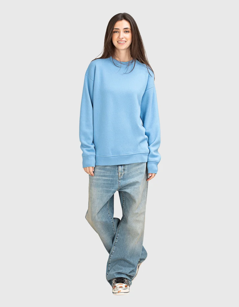Kaschmir-Sweatshirt mit Rundhalsausschnitt