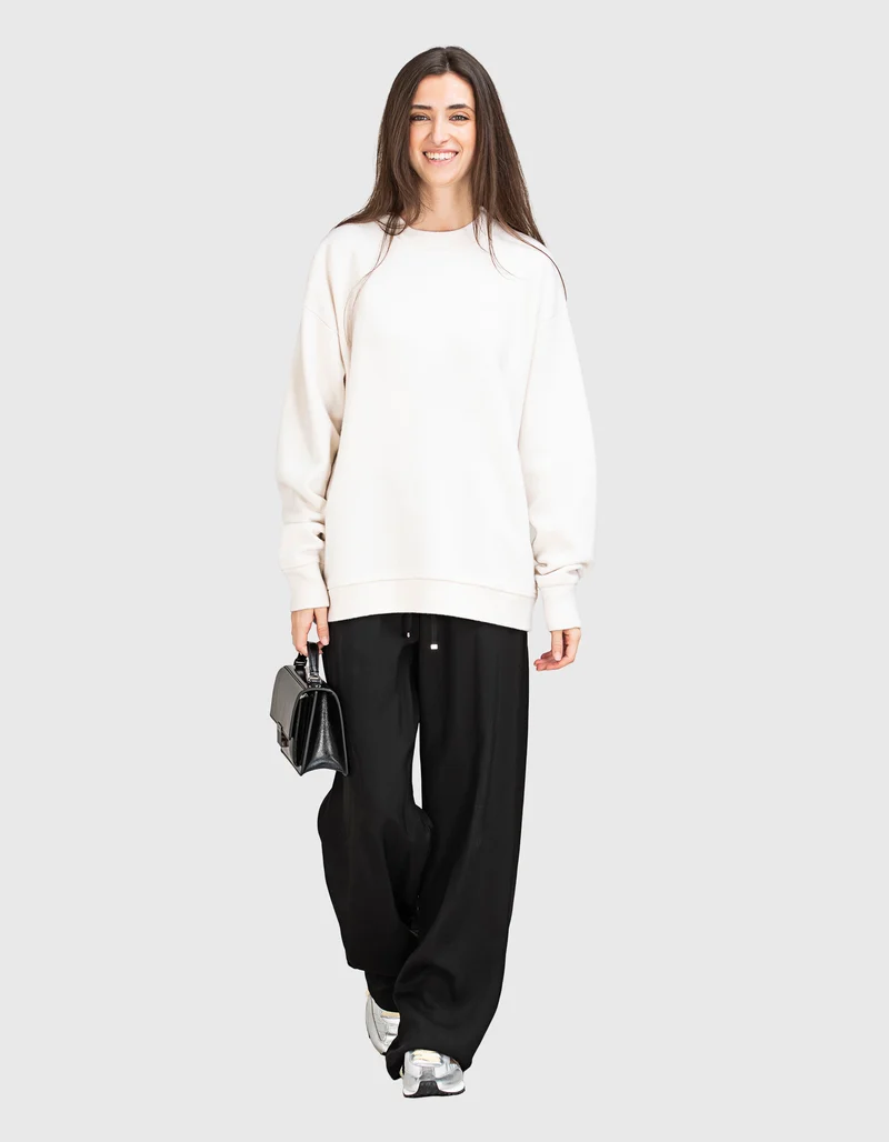 Kaschmir-Sweatshirt mit Rundhalsausschnitt