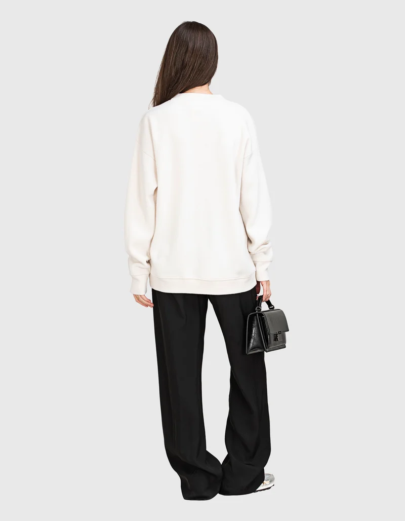 Kaschmir-Sweatshirt mit Rundhalsausschnitt