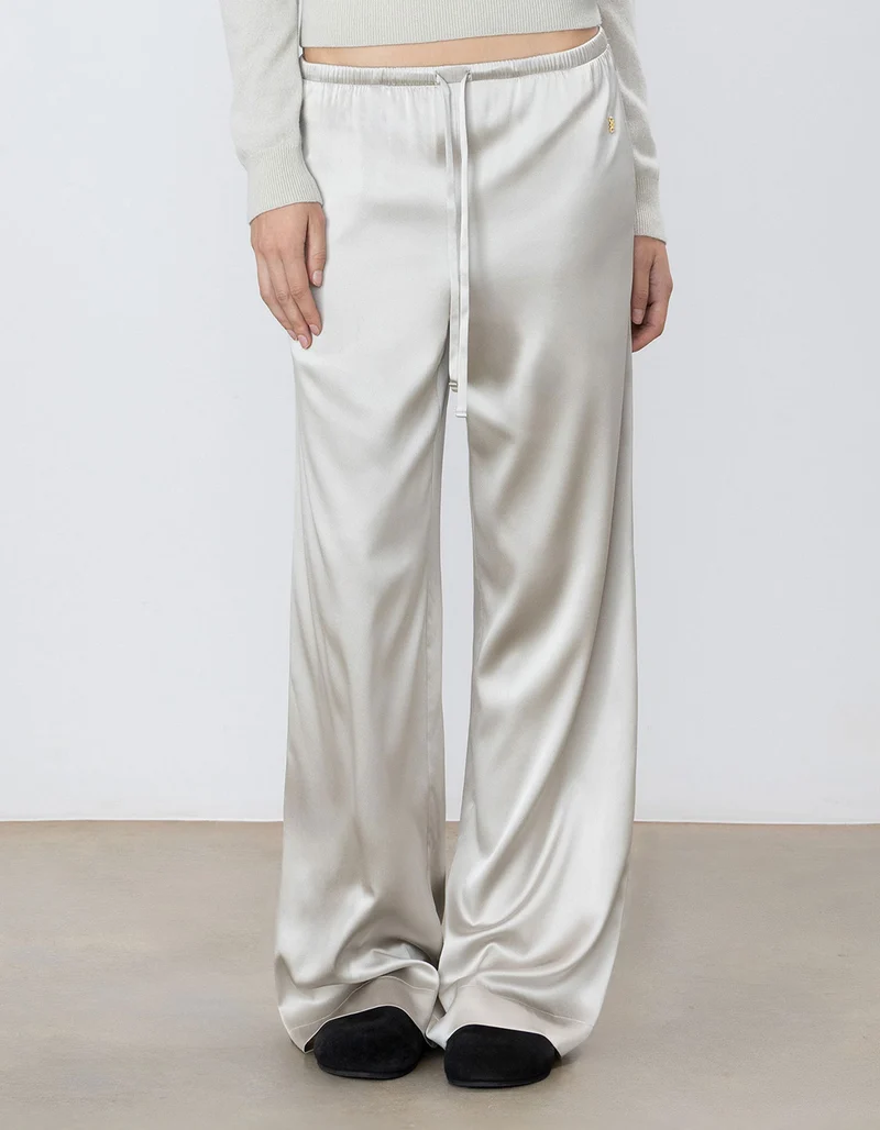 Wide-Leg Seiden-Hose Brody