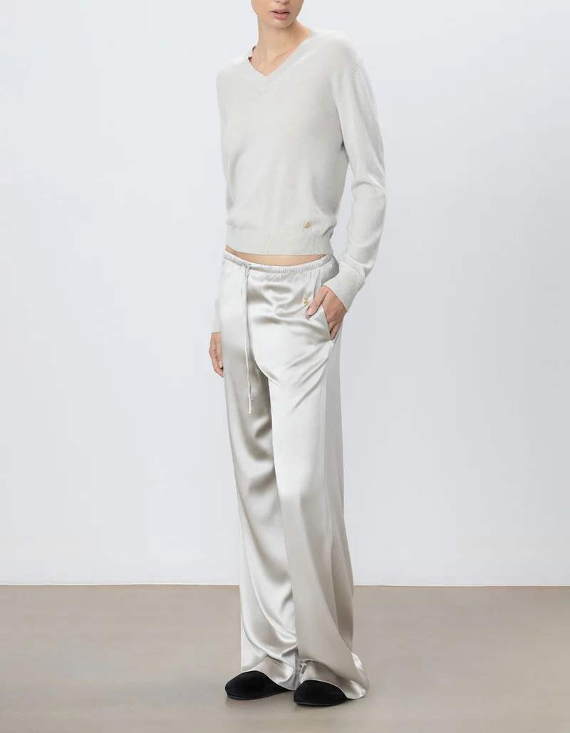 Wide-Leg Seiden-Hose Brody