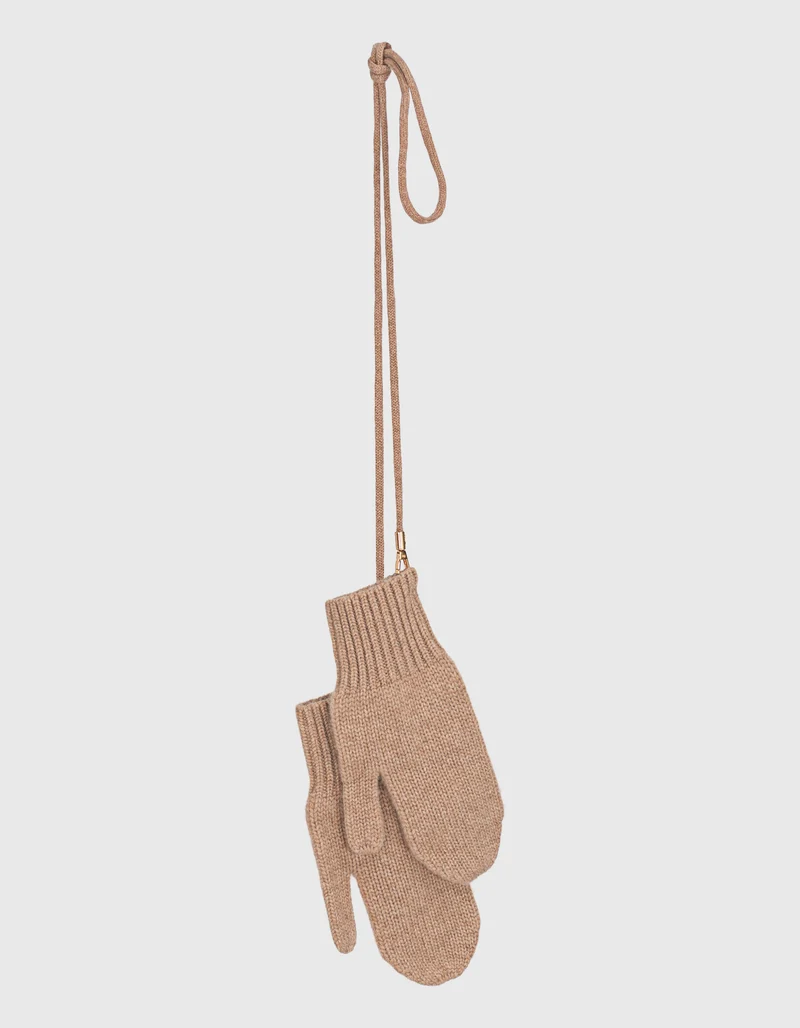 Kaschmir-Handschuhe mit abnehmbarem Riemen