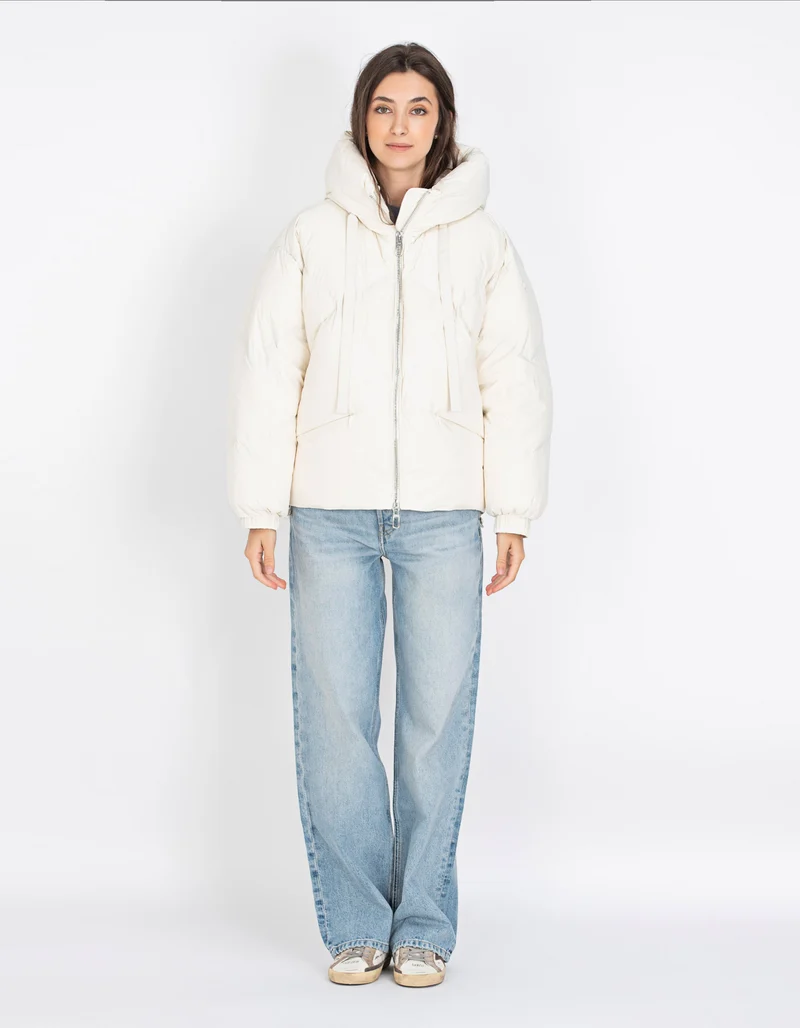 Loose-Fit Daunen Jacke mit Kapuze