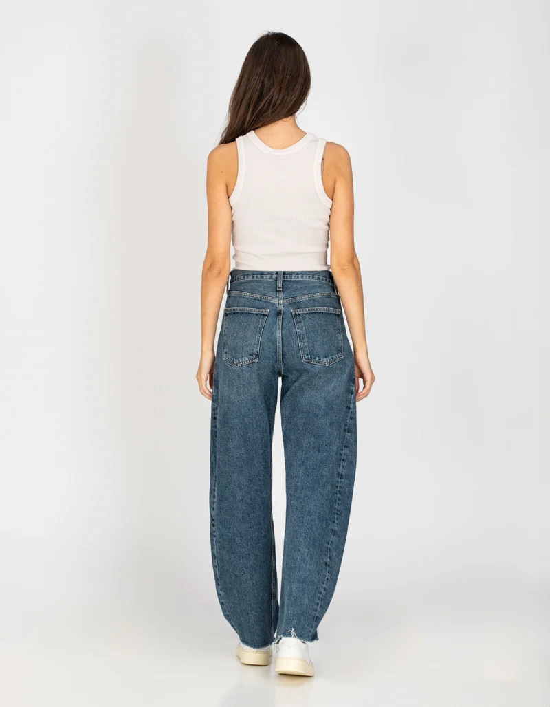 High Waist Barrel-Leg Jeans Luna