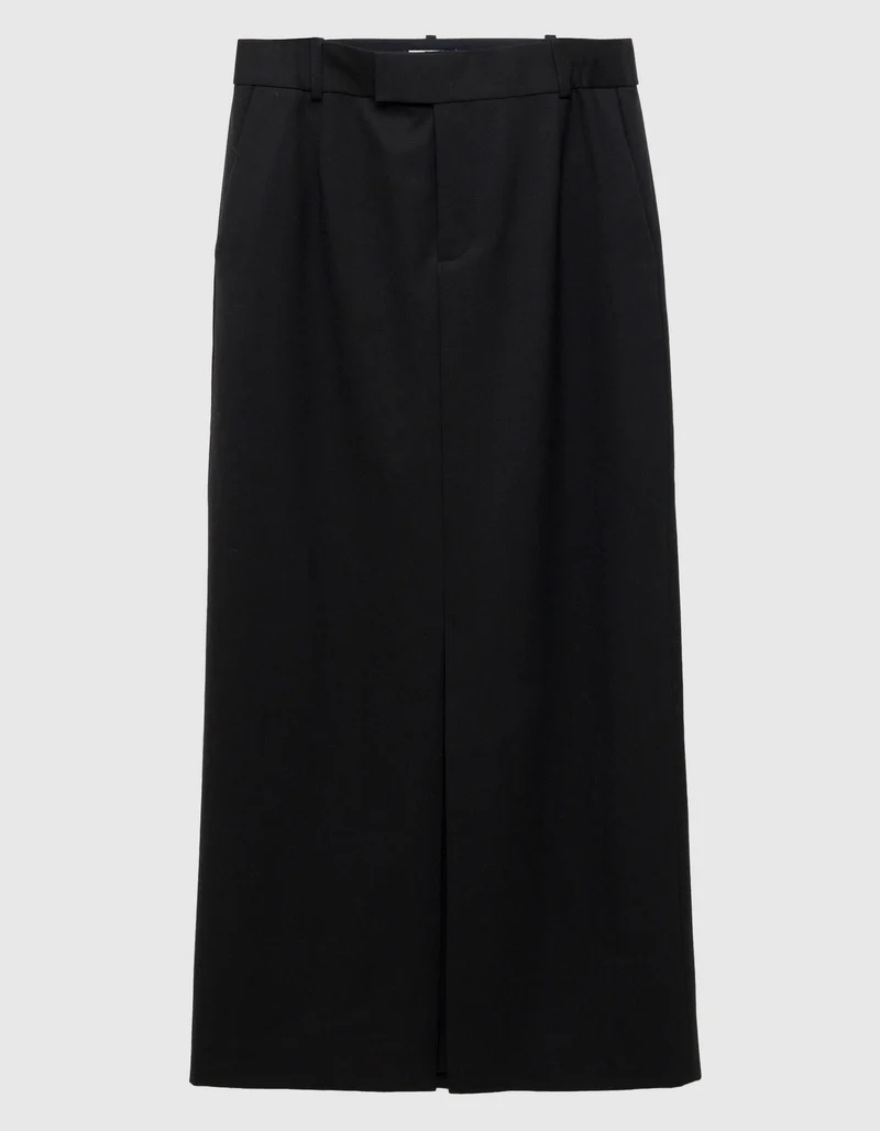 Wide-Leg Satin-Hose