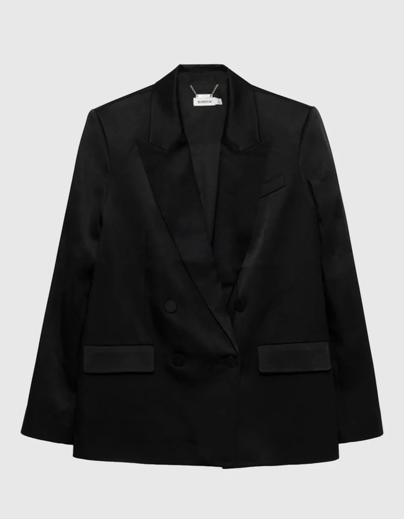 Doppelreihiger Satin-Blazer Norah