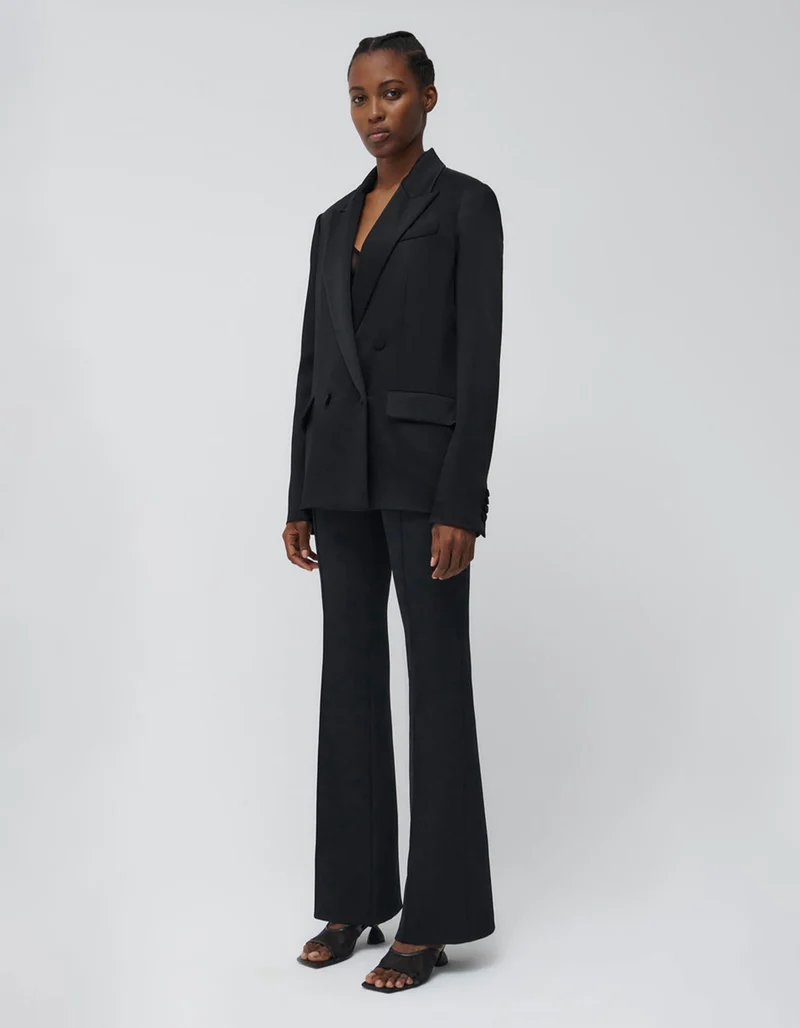 Doppelreihiger Satin-Blazer Norah