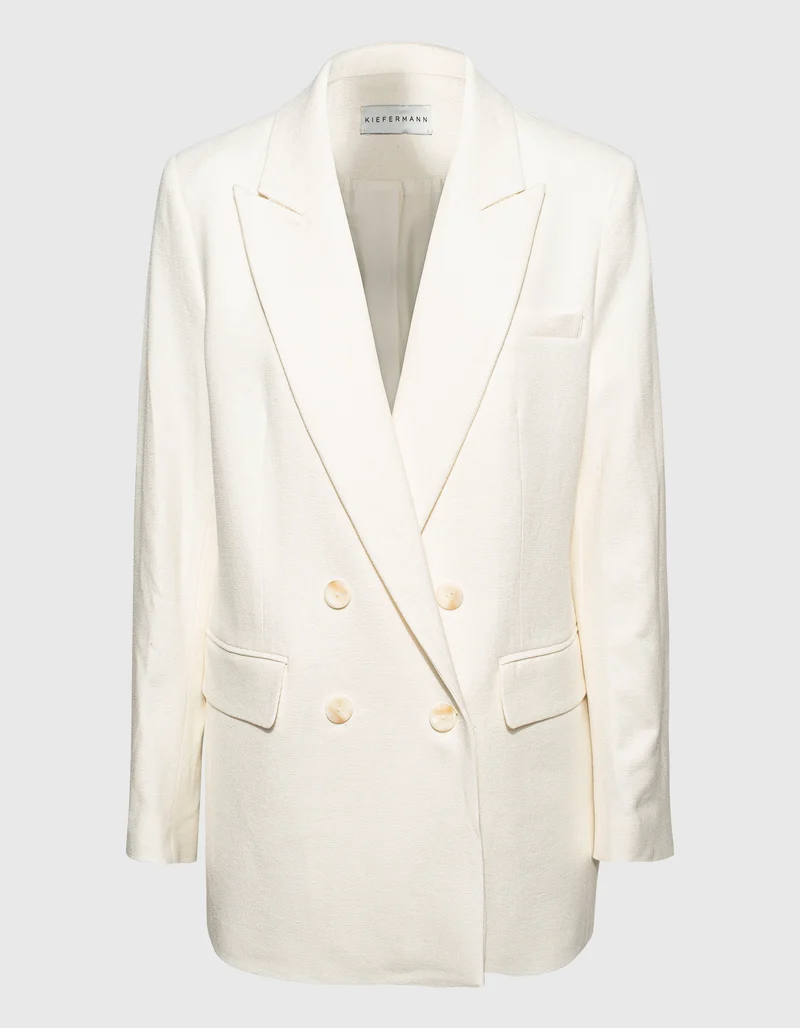 Doppelreihiger Leinen-Mix Blazer Semyra