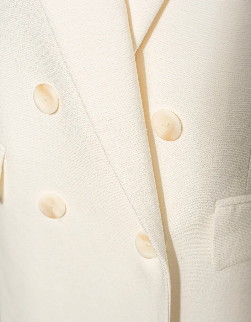 Doppelreihiger Leinen-Mix Blazer Semyra