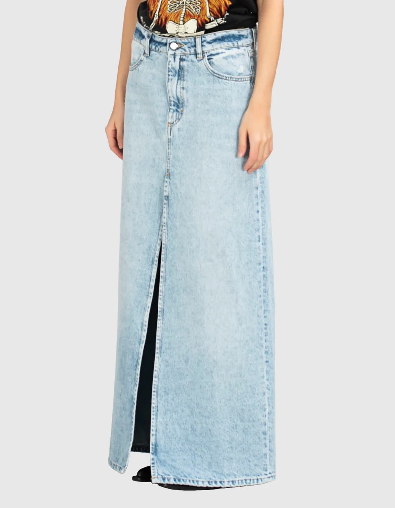 Maxi Jeans-Rock Sandy mit Gehschlitz