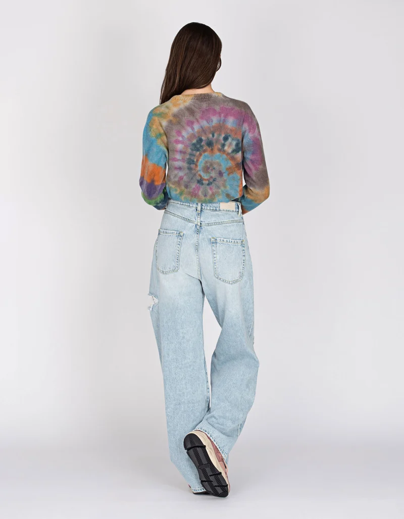 Destroyed Wide-Leg-Jeans Poppy