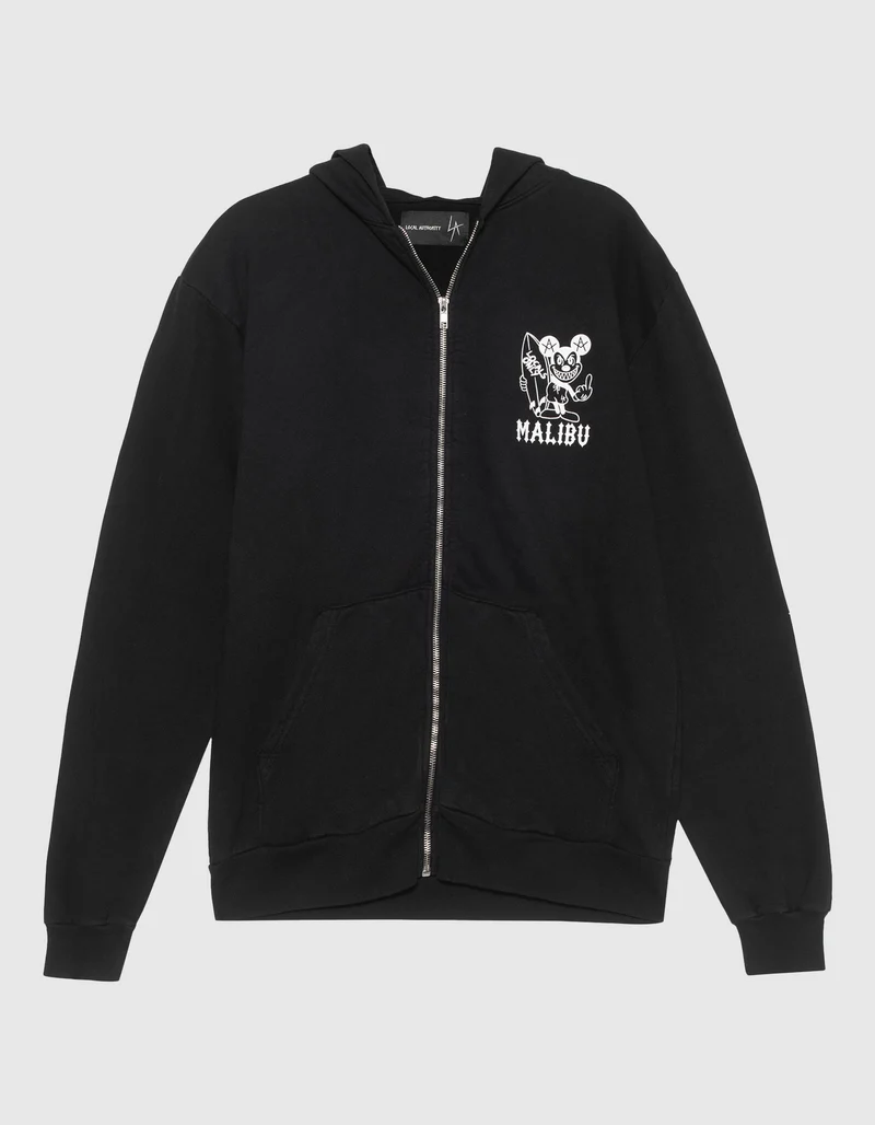 Bedruckter Oversize Zipper Hoodie