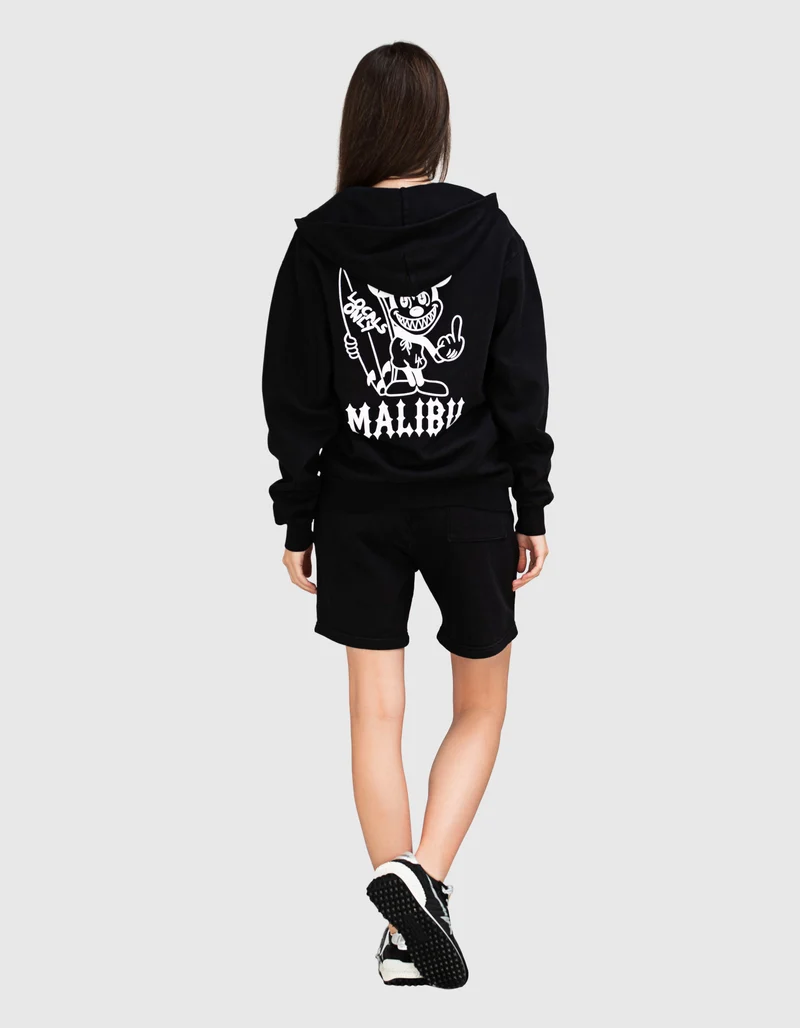 Bedruckter Oversize Zipper Hoodie