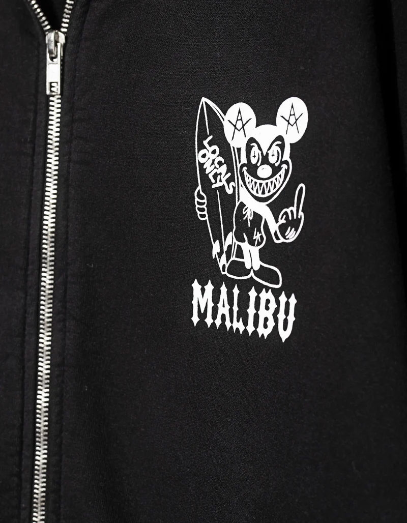 Bedruckter Oversize Zipper Hoodie