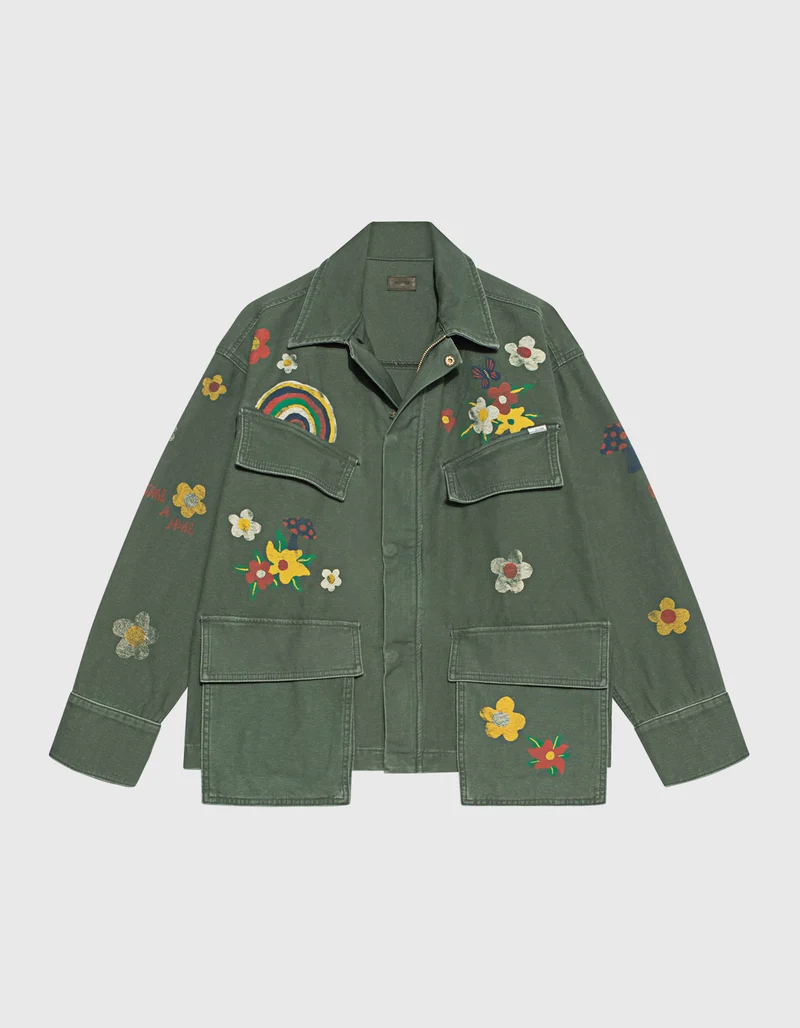 Bedruckte Jacke im Military-Style
