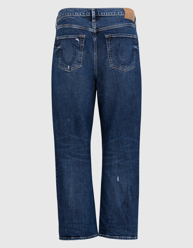 Destroyed Barrel-Leg Jeans