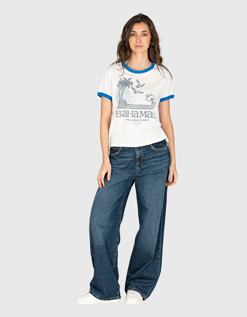 Bedrucktes T-Shirt im Vintage-Look